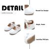 imageFlaryzone ToddlerLittle Girls Ballerina Flat Mary Jane Princess Dress Shoes  Wedding School PartyWhitefr11