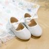 imageFlaryzone ToddlerLittle Girls Ballerina Flat Mary Jane Princess Dress Shoes  Wedding School PartyWhitefr17