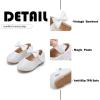 imageFlaryzone ToddlerLittle Girls Ballerina Flat Mary Jane Princess Dress Shoes  Wedding School PartyWhitefr17
