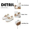 imageFlaryzone ToddlerLittle Girls Ballerina Flat Mary Jane Princess Dress Shoes  Wedding School PartyWhitefr28