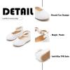 imageFlaryzone ToddlerLittle Girls Ballerina Flat Mary Jane Princess Dress Shoes  Wedding School PartyWhitefr321