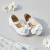 imageFlaryzone ToddlerLittle Girls Ballerina Flat Mary Jane Princess Dress Shoes  Wedding School PartyWhitefr385