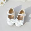 imageFlaryzone ToddlerLittle Girls Ballerina Flat Mary Jane Princess Dress Shoes  Wedding School PartyWhitefr385