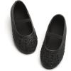 imageFlaryzone ToddlerLittle Girls Ballerina Flat Mary Jane Princess Dress Shoes  Wedding School PartyBlackfh22