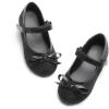 imageFlaryzone ToddlerLittle Girls Ballerina Flat Mary Jane Princess Dress Shoes  Wedding School PartyBlackflr108