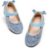 imageFlaryzone ToddlerLittle Girls Ballerina Flat Mary Jane Princess Dress Shoes  Wedding School PartyBluefm20