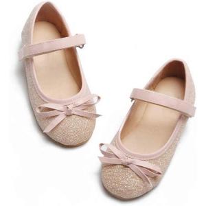 imageFlaryzone ToddlerLittle Girls Ballerina Flat Mary Jane Princess Dress Shoes  Wedding School PartyPinkflr108