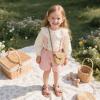 imageFlaryzone Girls Sandals Open Toe Summer Flats Dress Sandals Shoes ToddlerLittle KidFa33pink