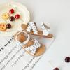 imageFlaryzone Girls Sandals Open Toe Summer Flats Dress Sandals Shoes ToddlerLittle KidFa33white