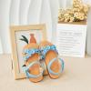 imageFlaryzone Girls Sandals Open Toe Summer Flats Dress Sandals Shoes ToddlerLittle KidFa35blue