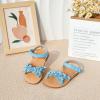 imageFlaryzone Girls Sandals Open Toe Summer Flats Dress Sandals Shoes ToddlerLittle KidFa35blue