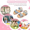 imageFlaryzone Girls Sandals Open Toe Summer Flats Dress Sandals Shoes ToddlerLittle KidFa35blue