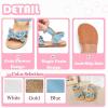 imageFlaryzone Girls Sandals Open Toe Summer Flats Dress Sandals Shoes ToddlerLittle KidFa35blue