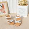 imageFlaryzone Girls Sandals Open Toe Summer Flats Dress Sandals Shoes ToddlerLittle KidFa35white