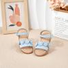 imageFlaryzone Girls Sandals Open Toe Summer Flats Dress Sandals Shoes ToddlerLittle KidFa37blue