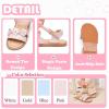 imageFlaryzone Girls Sandals Open Toe Summer Flats Dress Sandals Shoes ToddlerLittle KidFa37pink