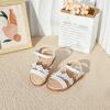 imageFlaryzone Girls Sandals Open Toe Summer Flats Dress Sandals Shoes ToddlerLittle KidFa37white
