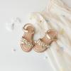 imageFlaryzone Girls Sandals Open Toe Summer Flats Dress Sandals Shoes ToddlerLittle KidFa40gold