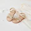 imageFlaryzone Girls Sandals Open Toe Summer Flats Dress Sandals Shoes ToddlerLittle KidFa40gold