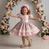 imageFlaryzone Girls Sandals Open Toe Summer Flats Dress Sandals Shoes ToddlerLittle KidFa40gold