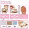 imageFlaryzone Girls Sandals Open Toe Summer Flats Dress Sandals Shoes ToddlerLittle KidFa50gold