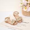 imageFlaryzone Girls Sandals Open Toe Summer Flats Dress Sandals Shoes ToddlerLittle KidFa50gold