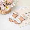 imageFlaryzone Girls Sandals Open Toe Summer Flats Dress Sandals Shoes ToddlerLittle KidFa50white