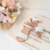 imageFlaryzone Girls Sandals Open Toe Summer Flats Dress Sandals Shoes ToddlerLittle KidFa50white