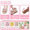imageFlaryzone Girls Sandals Open Toe Summer Flats Dress Sandals Shoes ToddlerLittle KidFm01pink