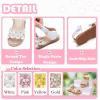 imageFlaryzone Girls Sandals Open Toe Summer Flats Dress Sandals Shoes ToddlerLittle KidFm01white