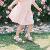 imageFlaryzone Girls Sandals Open Toe Summer Flats Dress Sandals Shoes ToddlerLittle KidFm01white