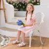 imageFlaryzone Girls Sandals Open Toe Summer Flats Dress Sandals Shoes ToddlerLittle KidFm01white