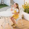 imageFlaryzone Girls Sandals Open Toe Summer Flats Dress Sandals Shoes ToddlerLittle KidFm01yellow