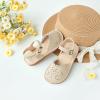 imageFlaryzone Girls Sandals Summer Flats Dress Sandals Shoes ToddlerLittle KidFa31beige