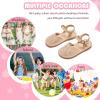 imageFlaryzone Girls Sandals Summer Flats Dress Sandals Shoes ToddlerLittle KidFa31beige