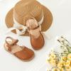 imageFlaryzone Girls Sandals Summer Flats Dress Sandals Shoes ToddlerLittle KidFa31brown