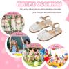 imageFlaryzone Girls Sandals Summer Flats Dress Sandals Shoes ToddlerLittle KidFa31white