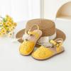 imageFlaryzone Girls Sandals Summer Flats Dress Sandals Shoes ToddlerLittle KidFa31yellow