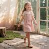 imageFlaryzone Girls Sandals Summer Flats Dress Sandals Shoes ToddlerLittle KidFa32beige