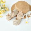imageFlaryzone Girls Sandals Summer Flats Dress Sandals Shoes ToddlerLittle KidFa32beige