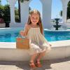 imageFlaryzone Girls Sandals Summer Flats Dress Sandals Shoes ToddlerLittle KidFa32brown