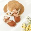 imageFlaryzone Girls Sandals Summer Flats Dress Sandals Shoes ToddlerLittle KidFa32brown