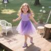 imageFlaryzone Girls Sandals Summer Flats Dress Sandals Shoes ToddlerLittle KidFa32purple