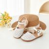 imageFlaryzone Girls Sandals Summer Flats Dress Sandals Shoes ToddlerLittle KidFa32white