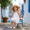 imageFlaryzone Girls Sandals Summer Flats Dress Sandals Shoes ToddlerLittle KidFa32white
