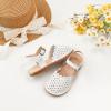 imageFlaryzone Girls Sandals Summer Flats Dress Sandals Shoes ToddlerLittle KidFa32white