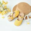 imageFlaryzone Girls Sandals Summer Flats Dress Sandals Shoes ToddlerLittle KidFa32yellow