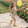imageFlaryzone Girls Sandals Summer Flats Dress Sandals Shoes ToddlerLittle KidFa32yellow