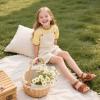 imageFlaryzone Girls Sandals Summer Flats Dress Sandals Shoes ToddlerLittle KidFa34brown