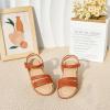 imageFlaryzone Girls Sandals Summer Flats Dress Sandals Shoes ToddlerLittle KidFa38brown